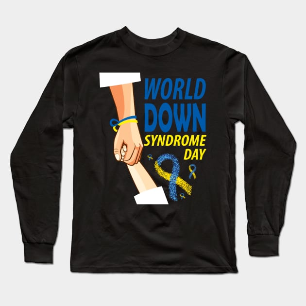 World Down syndrome day .Down syndrome awareness day Long Sleeve T-Shirt by DODG99